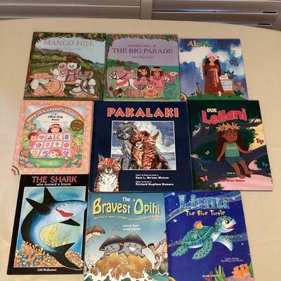 MSS055 Nine Hardcover Hawaiian Children's Books 
