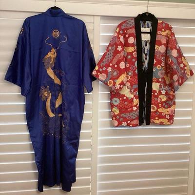 MSS228 Japanese Hapi Coat & Asian Dragon Kimono Robe