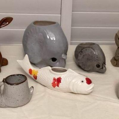 MSS217 Vintage Animal Ceramic Planters