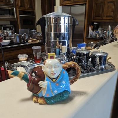 Minton tea pot and vintage coffee service