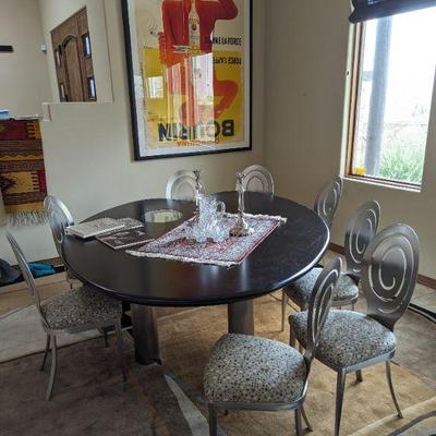 Custom dining table and Ethan Allen chairs