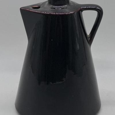 Vintage 1940's Deep Brown USA Pottery Coffee Pot