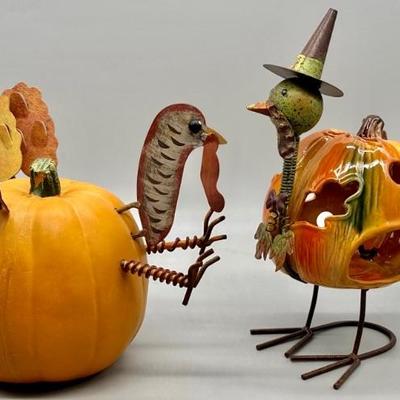 Whimsical Fall Decor: 2- Pumpkin Turkeys
