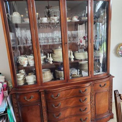 Vintage Drexel china cabinet. Available for pre-sale.