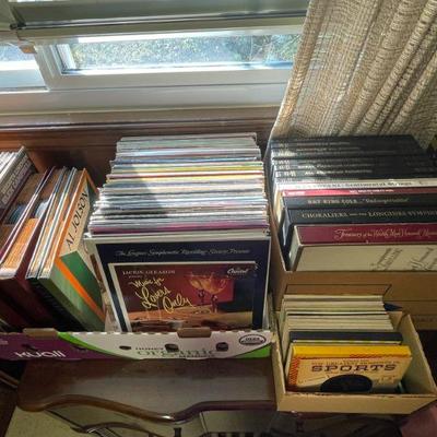 Record albums. Genres include classical, Christmas, adult contemporary, musicals and others.