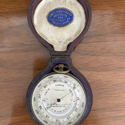 Antique 19th C. Queen pocket barometer.