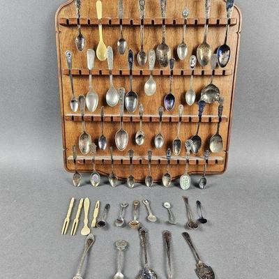 Lot 164 | Collectible Spoons and Forks w Display