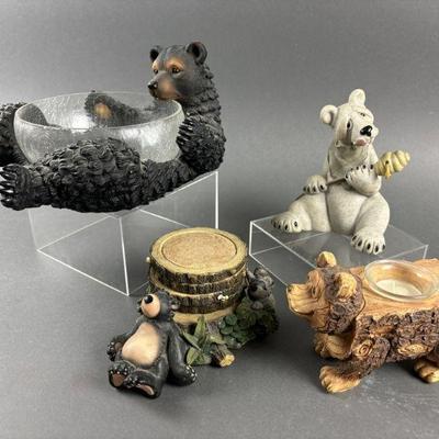 Lot 1140 | Lot of Bear Coasters, Candy Bowl & More