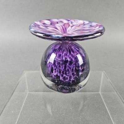 Lot 402 | Vintage Signed Purple Handblown Vase
