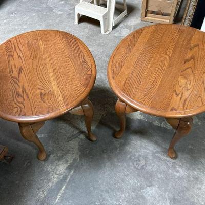 Lot 1115 | Set of Oval Oak End/Side Tables