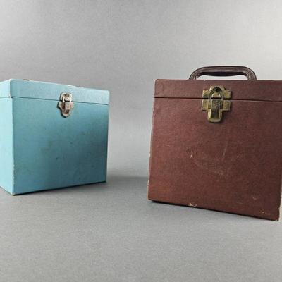 Lot 1202 | 2 Vintage Phonograph Record Cases & 45s