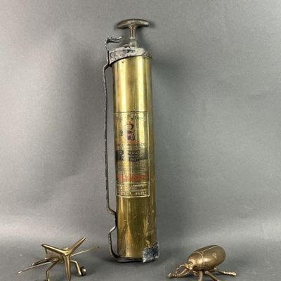 Lot 451 | Vintage Brass Fire Extinguisher & More