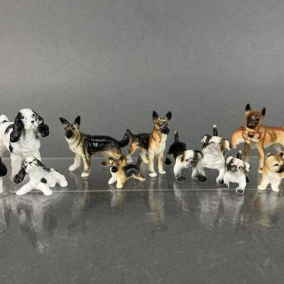 Lot 1341 | Vintage Miniature Ceramic Dog Families
