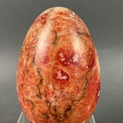 Lot 202 | Large Red Stone Egg