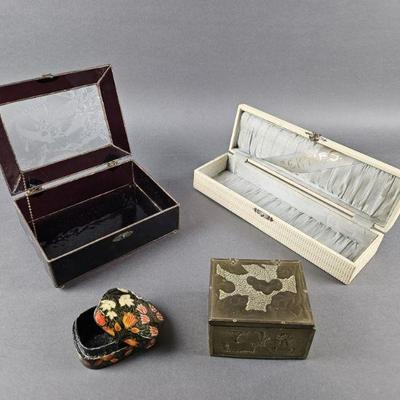 Lot 261 | Vintage Stained Glass Trinket Box & More!