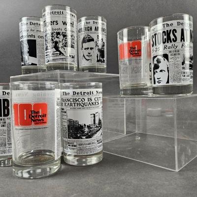 Lot 1375 | Vintage Detroit News Centennial Glasses