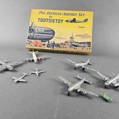 Lot 525 | Vintage TootsieToy & Dinky Toy Airplanes