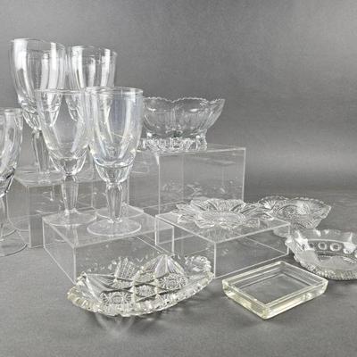 Lot 1309 | Vintage Clear,Cut & Etched Glass Lot