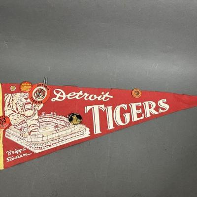 Lot 380 | Vintage Detroit Tigers Briggs Stadium Pennant