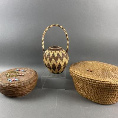Lot 272 | Hand Woven Baskets & More