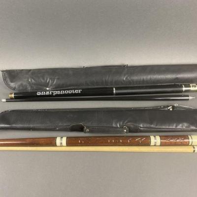 Lot 1022 | 2 Pool Cue Sticks With Cases