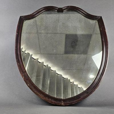 Lot 1113 | Vintage Shield Vanity Mirror