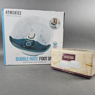 Lot 1401 | Homedics Foot Spa & Coffe Bar Latte Cups