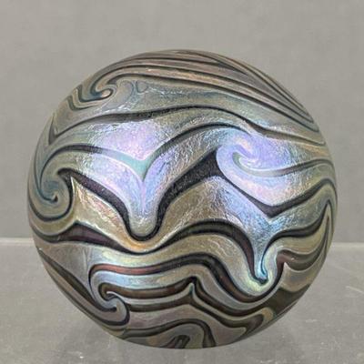 Lot 193 | Robert Eickholt, Iridescent Glass Swirl