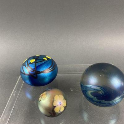 Lot 301 | 3 Signed Paperweights