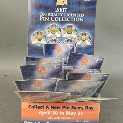 Lot 218 | Detroit Tigers 2007 Pin Collection Display w Pins