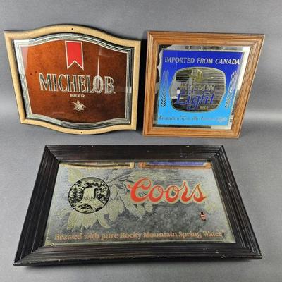 Lot 1090 | Vintage Coors, Molson & Michelob Pub Mirrors