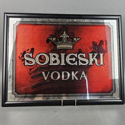 Lot 1076 | Sobieski Vodka Mirrored Sign