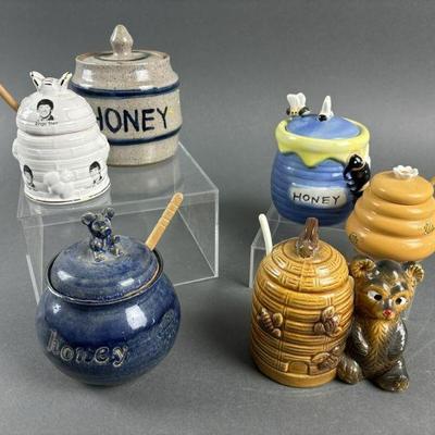 Lot 1131 | Lot of Vintage Honey Pots & Sticks