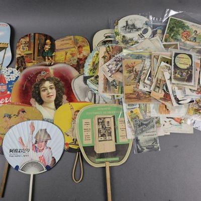 Lot 443 | Antique Oversized & Unusual Trade Cards and Fans