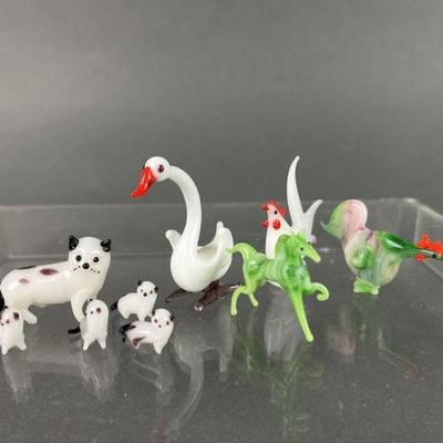 Lot 1345 | Vintage Miniature Hand Blown Glass Animals