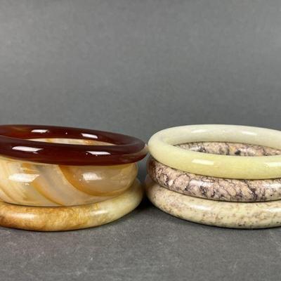 Lot 160 | Stone Bangle Bracelets