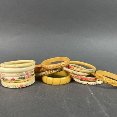 Lot 168 | Vintage Bakelite Style Bangle Bracelets