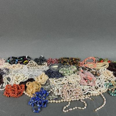 Lot 150 | Pearl, Stone, and Gemstone Necklaces