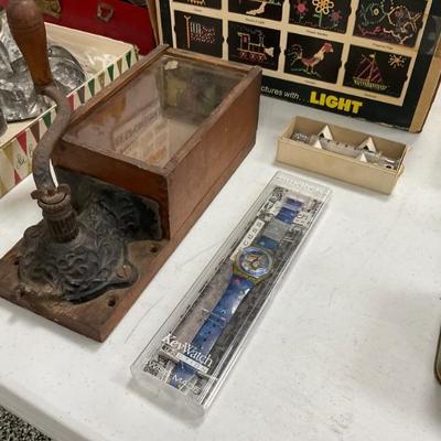 Coffee Grinder/Swatch Watch 