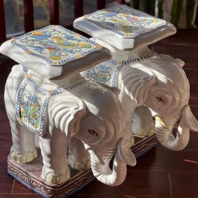 Vintage Italian elephant plant stand/stools $595 each