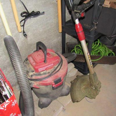 Shop vac and Craftsman weed eater