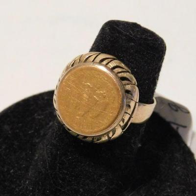 14k mexican coin ring (unmarked but tested)