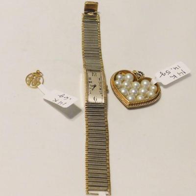 14k watch with both white and yellow gold