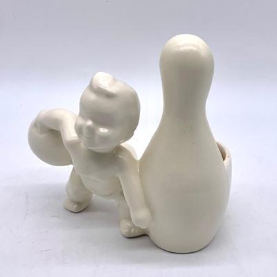 Unusual bowling baby planter
