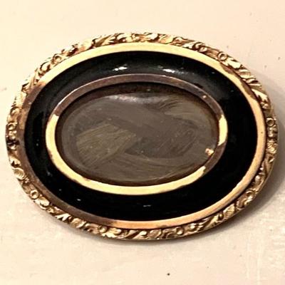 Victorian mourning pin