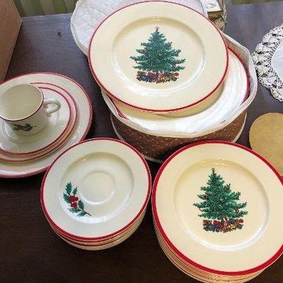 HOLLY SPRUCE DINNERWARE, SERVICE FOR 12,                                     BUY IT NOW $ 225.00