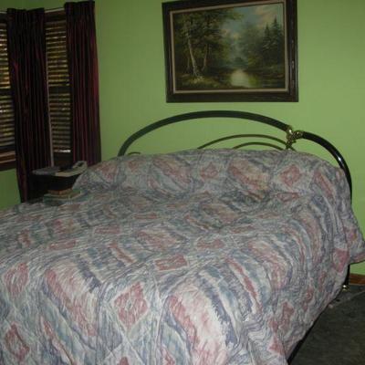  King size bed, brass headboard BUY IT NOW $ 125.00