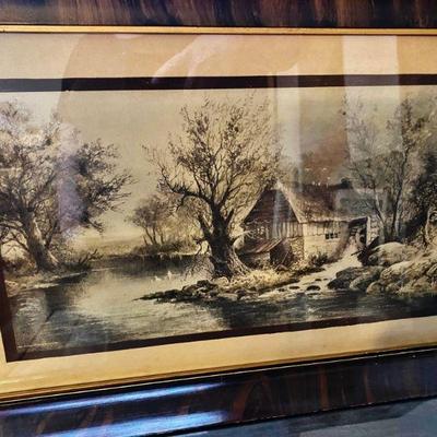 Old Mill Lithograph by Johnson Gordon Co