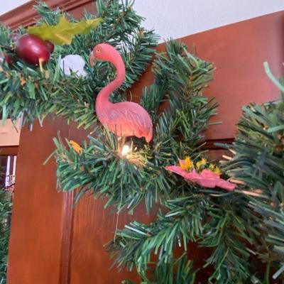 Pink Flamingo decorative wreath