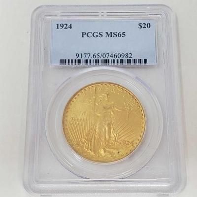 #430 â€¢ 1924 $20 American Eagle Gold Coin
